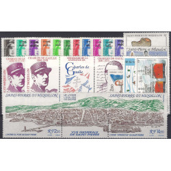 Timbres de Saint Pierre et Miquelon 1990 année complète neuf**.