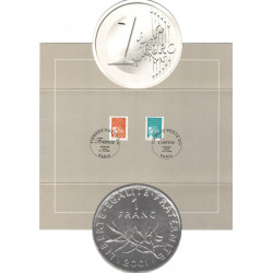 Carte souvenir collector Le passage à l'Euro