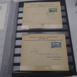 Lot de lettres, entiers postaux du monde en un album.