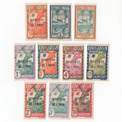 Territoire de l'Inini timbres de collection tous différents.
