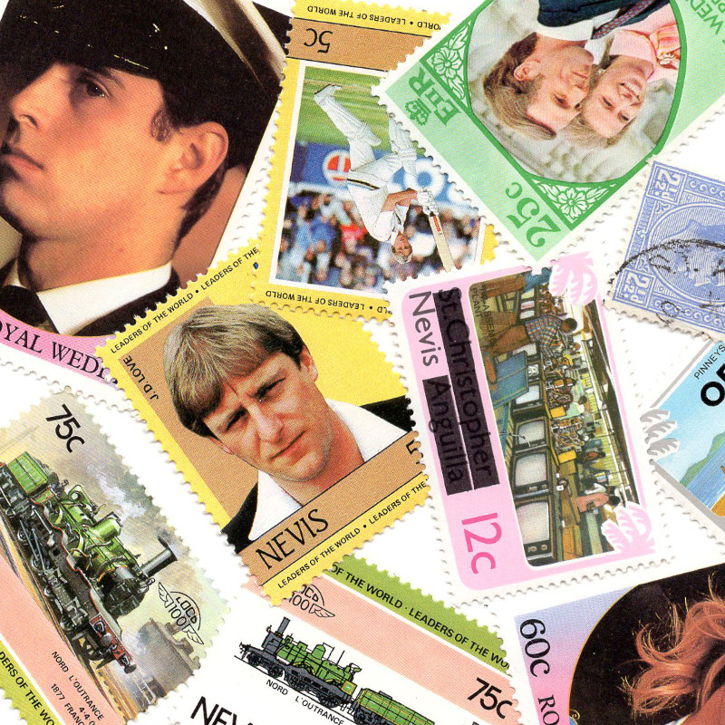 Saint Christophe et Nevis 25 timbres de collection.