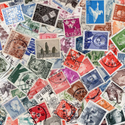 Suède timbres de collection tous différents.