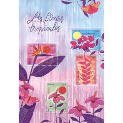 Feuillet de 4 timbres Fleurs tropicales F5470 neuf**.