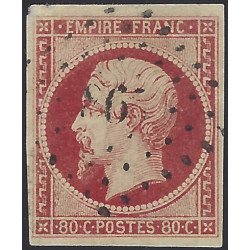 Empire non dentelé timbre de France N°17A oblitéré.
