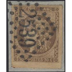 Bordeaux timbre de France N°47 oblitéré sur fragment.
