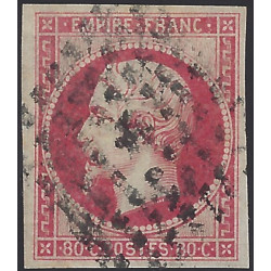 Empire non dentelé timbre de France N°17B oblitéré.
