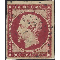 Empire non dentelé timbre de France N°17A oblitéré.