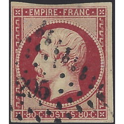 Empire non dentelé timbre de France N°17A oblitéré.