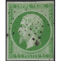 Empire non dentelé timbre de France N°12 oblitéré.
