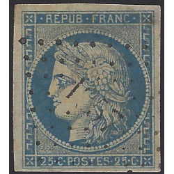 Cérès non dentelé timbre de France N°4b oblitéré .