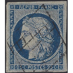 Cérès non dentelé timbre de France N°4 oblitéré .