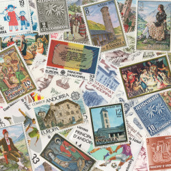 Andorre Espagnol timbres de collection tous différents.