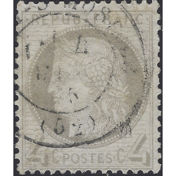 Cérès dentelé timbre de France N°52 oblitéré.