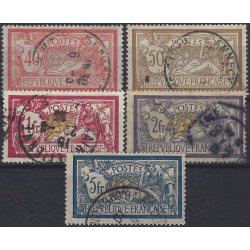 Merson timbres de France N°119-123 série oblitéré.