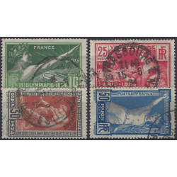 Jeux olympiques de Paris timbres de France N°183-186 série oblitéré.