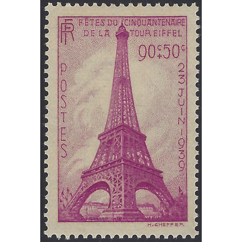 Tour Eiffel timbre de France N°429 neuf**.