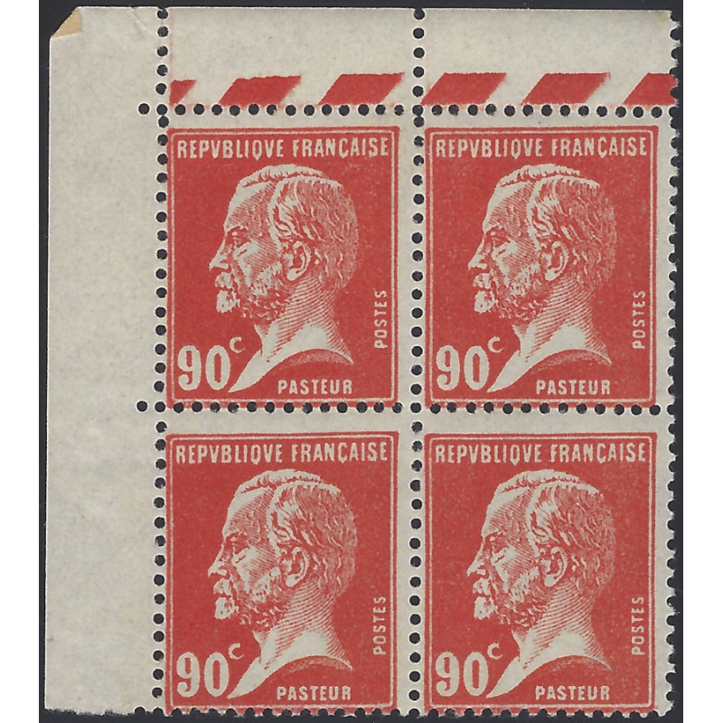 Pasteur timbre de France N°178 bloc de 4 hdf neuf**.