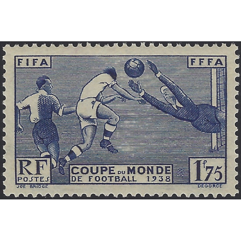 Coupe du monde de football timbre de France N°396 neuf**.