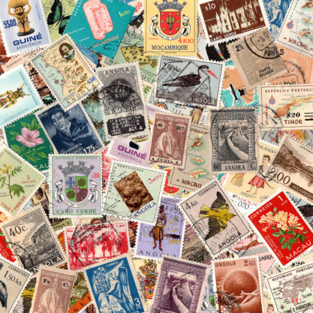 Lot De 200 Timbres Différents Du Portugal Et Colonies Portugaises – Pour Collectionneurs – Timbres Authentiques Mélangés