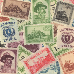 Hongrie de l'Ouest 15 timbres de collection tous différents.