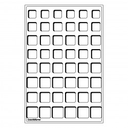 Leuchtturm Plateaux L avec 48 Cases carrées pour 6 Séries de pièces d€uros, Bleu