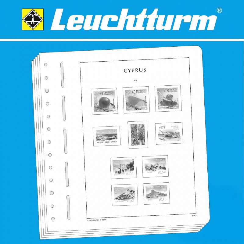 Feuilles pré imprimées Leuchtturm Chypre 2022.