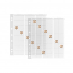 Feuilles Numis 17 pour ranger 48 monnaies de collection.