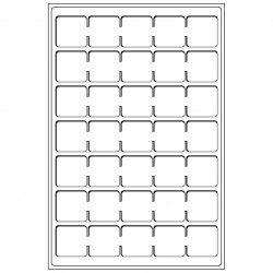 Plateaux numismatiques Leuchtturm format L à 35 cases carrées.