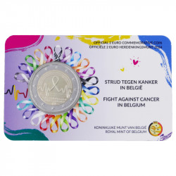 2 euros Belgique 2024 -  Lutte contre le cancer coincard version flamande.