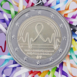 2 euros Belgique 2024 -  Lutte contre le cancer coincard version flamande.
