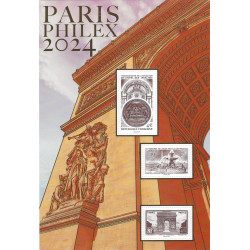 Feuillet doré de 3 timbres Paris monuments N°F5786 neuf**.