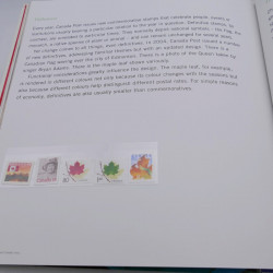 Collection des timbres du Canada 2004 en livret annuel.