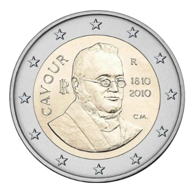 2 euros commémorative Italie 2010 Comte de Cavour.