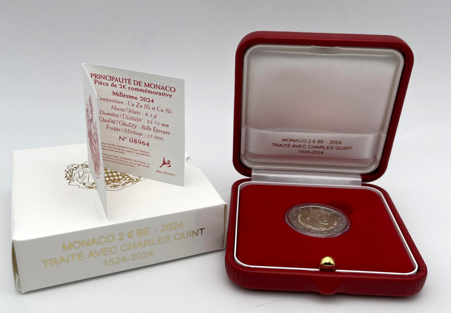 Coffret BE 2 euros Monaco 2024 - Charles Quint. - Philantologie