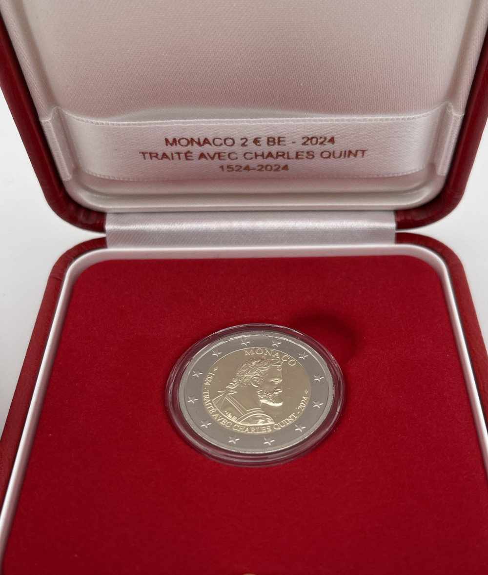 Coffret BE 2 euros Monaco 2024 - Charles Quint. - Philantologie