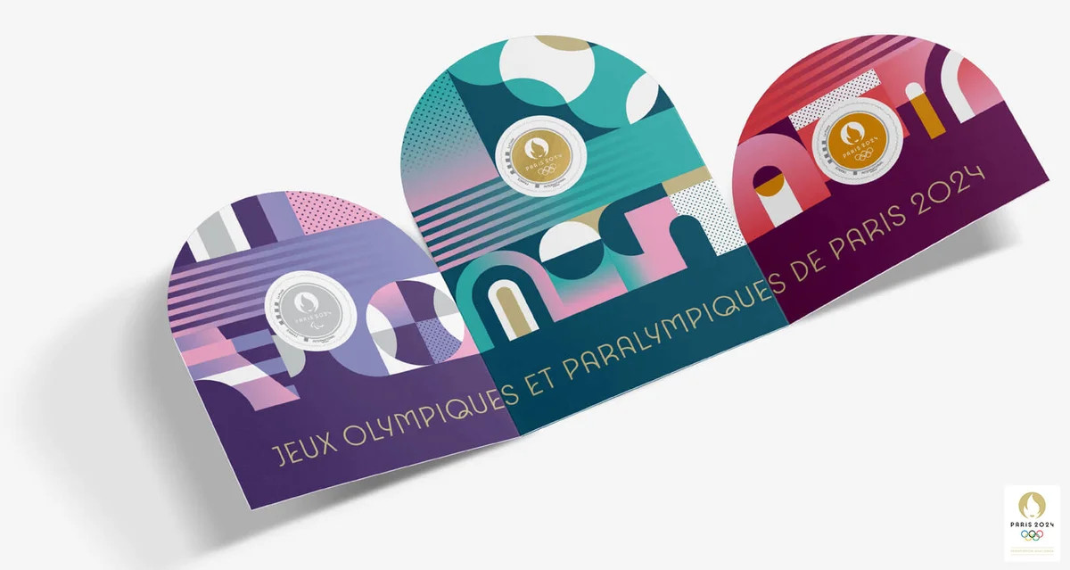 Bloc De 3 Timbres JO Paris 2024 – "Seule La Victoire Est Jolie", Neuf