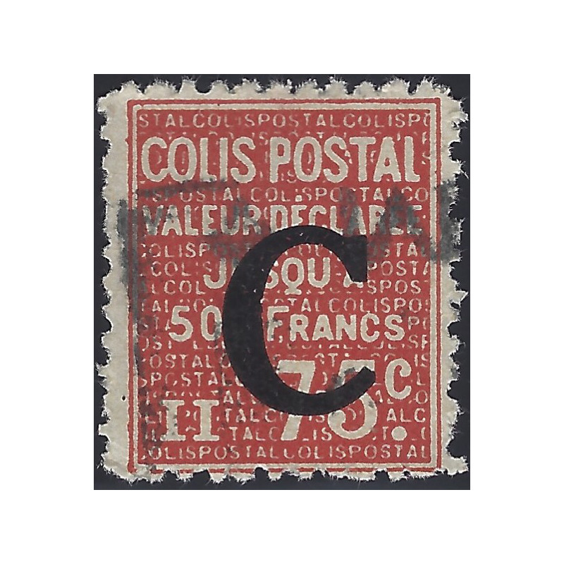 Timbre pour colis postal de France Valeur déclarée N°112 oblitéré.