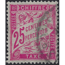 Timbre-taxe de France type Duval N°32 oblitéré.