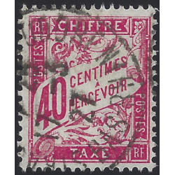 Timbre-taxe de France type Duval N°35 oblitéré.