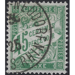 Timbre-taxe de France type Duval N°36 oblitéré.