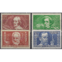 Chômeurs intellectuels timbres de France N°330-333 série neuf**.