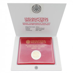 2 euros commémorative Vatican 2024 - Saint Thomas d'Aquin en coffret BU.