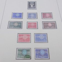 Collection timbres d'Europa 1956-1977 complet en 2 albums Safe.