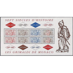 Monaco bloc-feuillet de timbres N°75 Sceau du prince neuf**.