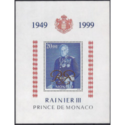Monaco bloc-feuillet de timbres N°82 Prince Rainier III neuf**.