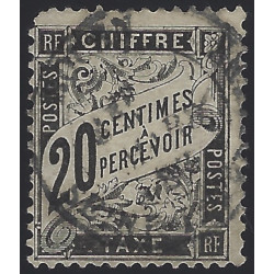 Timbre-taxe de France type Duval N°17 oblitéré.