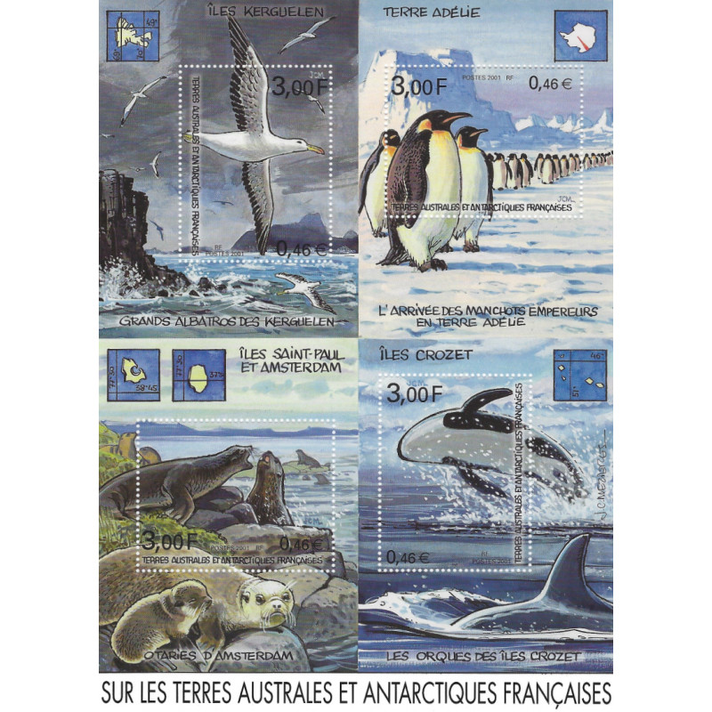 T.A.A.F. bloc-feuillet de timbres N°5 Sur les terres australes neuf**.