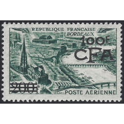 La Réunion surcharge CFA Bordeaux timbre poste aérienne N°49 neuf**.