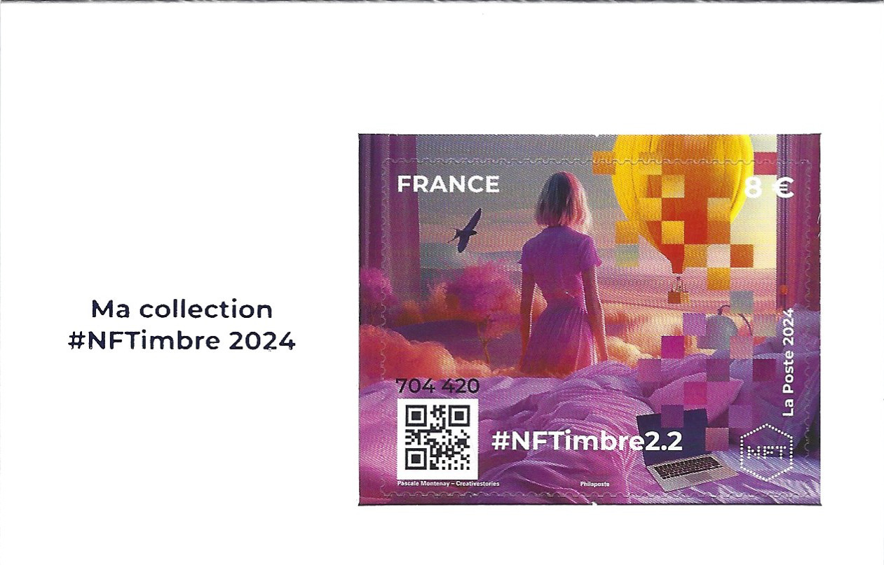 Feuillet crypto timbre N°3 NFTimbre2.2 autoadhésif. - Philantologie
