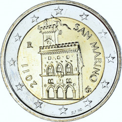 2 euros commémoratif Saint Marin 2011 - Palais du gouvernement.